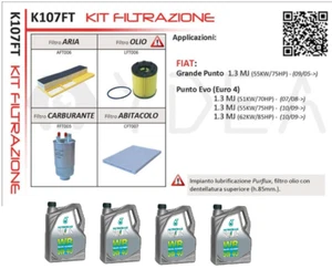 Fiat Grande Punto 1.3 Multijet 75Cv 55Kw Service Kit From 2005 + Selenia 5W40 - Picture 1 of 1