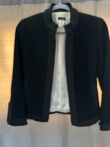J CREW BLAZER JACKET WOOL BLEND SIZE 2 Ribbon Embellished - Picture 1 of 10