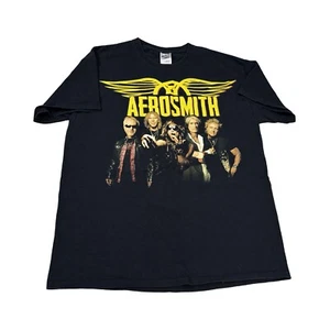 Aerosmith 2012 Global Warming Tour Concert Black T-Shirt Unisex Size L 2 Sided - Picture 1 of 11