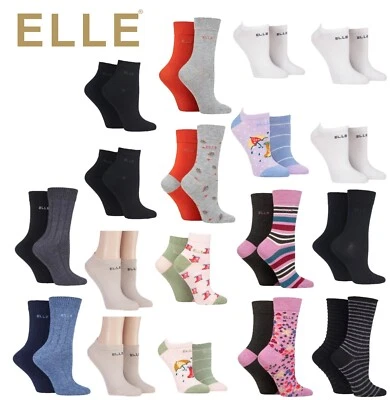 Paquete de 4 pares de calcetines de bambú suaves regulares con tobilleras para mujer, no show, entrenador y regular - Elle Foto 1 de 3