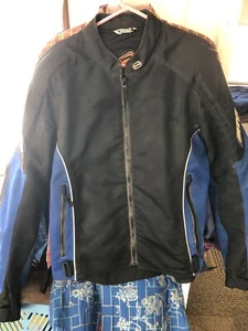 Shift Take Control Motorcycle Jacket Black/BLUE PADDED Jacket Size XL - Picture 1 of 14