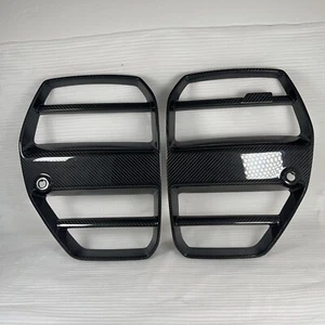Echt Dry Carbon Karbon Kühlergrill Nieren Gitter passt BMW M3 M4 G80 G81 G82 G83 - Picture 1 of 13