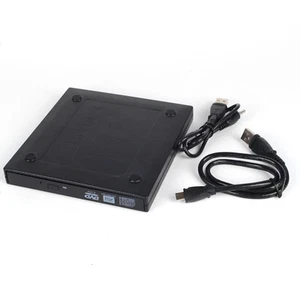 New USB 2.0 Slim External Case Enclosure for 12.7mm SATA CD DVD RW Burner Drive - Picture 1 of 8