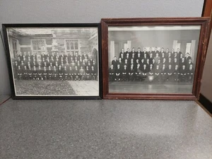 2 VINTAGE YALE UNIVERSITY FRAMED PHOTOGRAPHS BERKLEY COLLEGE & CHI PHI FRATERNIT - Picture 1 of 12