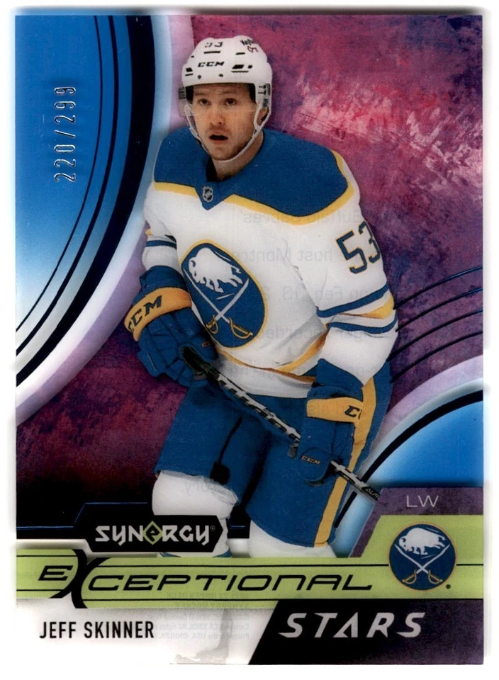2021-22 Upper Deck Synergy Exceptional Stars Blue Jeff Skinner /299 #ES-JS - Image 1 of 2