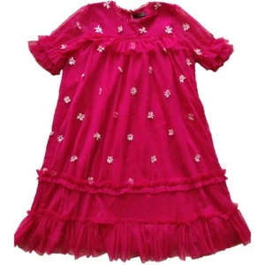 Velveteen Girls Tulle Red Dress Holiday  Size 12 EUC - Picture 1 of 9