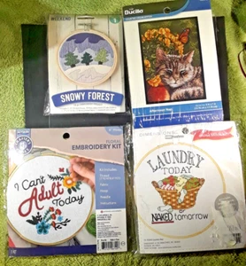 LOT OF 4 CROSS STITCH KITS NEVER OPENED DIMENTIONS, ARTSKILLS, JEN SMITH, BUCILL - Picture 1 of 5