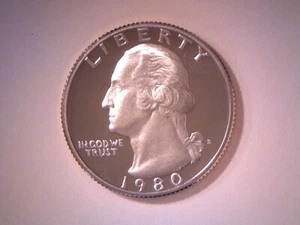 S 1980 **PRUEBA** WASHINGTON QUARTER **ENVÍO GRATUITO** - Imagen 1 de 2