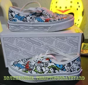 Scarpe da ginnastica fai da te Vans x Crayola Sketch Your Way Skate per bambini taglia 12,5 UY - Foto 1 di 5