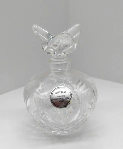Astral Full Lead Hand Made Clear Crystal Perfume Bottle with Stopper - Picture 1 of 6