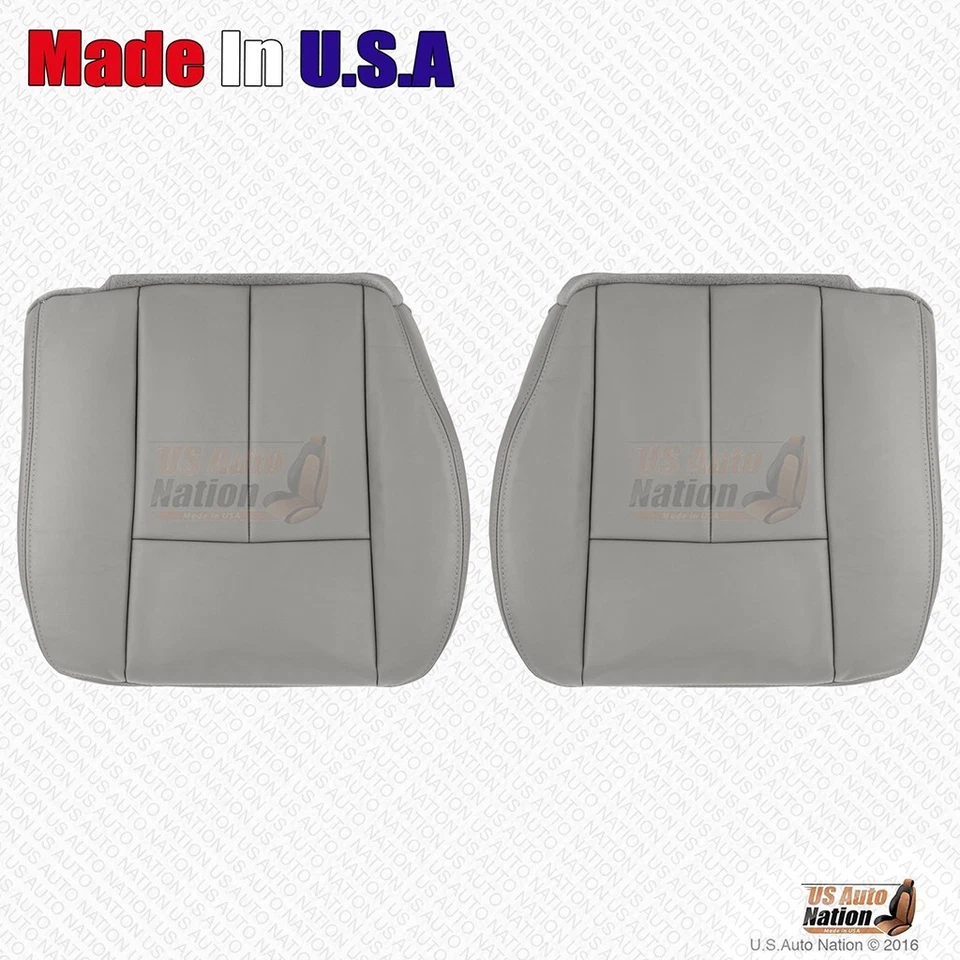 GMC Envoy Denali 2005-2009 parte inferior de conductor y pasajero cubierta de cuero gris claro Foto 1 de 4