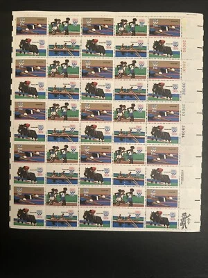 US SCOTT 1791  - 1794 PANE OF 50 1980 OLYMPIC STAMPS 15 CENT FACE MNH - Image 1 of 4