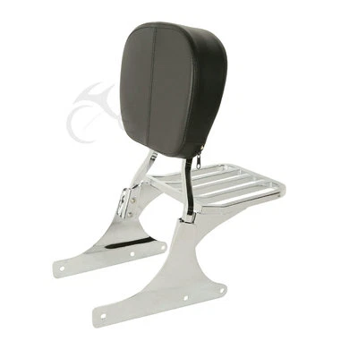 Respaldo cromado barra portaequipajes para Harley Softail 84-05 FLST FLSTC 06-UP Foto 1 de 4