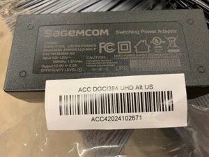 Sagemcom switching power adaptor CS50001 12v 5A - Picture 1 of 3