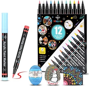 Paint Pens Markers - Porcelain Painting Kit for Rocks Painting Ceramic Tiles Woo - Picture 1 of 7