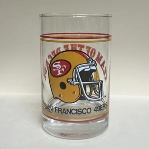 Vintage San Francisco 49ers Team of the Decade 12 oz Drinking Glass 1980s NFL - Picture 1 of 5