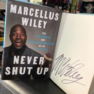 2018 Marcellus Wiley Signed Book Never Shut Up NFL Defensive End Cowboys Bills.. - Picture 1 of 8