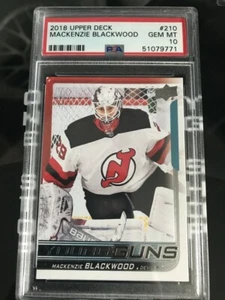 MACKENZIE BLACKWOOD YOUNG GUNS RC PSA 10 GEM MINT ROOKIE UPPER DECK 2018 /19 SP - Picture 1 of 1