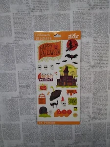 Sticko Happy Halloween Fright Night Haunted House Scrapbook Stickers 24PCS - Picture 1 of 2