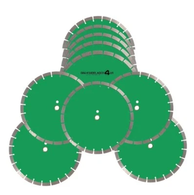 HOJA DE SIERRA DE DIAMANTE 10 - 14" 4 BLOQUES DE LADRILLO DE HORMIGÓN PIEDRA ROCA MAMPOSTERÍA 15 MM Foto 1 de 2