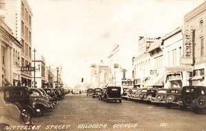 Valdosta GA Georgia - Patterson St - Busy downtown - RPPC 1938 - Echtfoto - Bild 1 von 2
