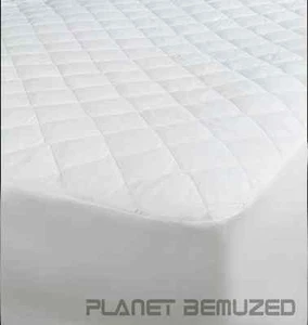 FUNDA PROTECTORA CAMA COLCHÓN ACOLCHADO RELLENO EXTRA PROFUNDO PERCAL LUJO - Imagen 1 de 1