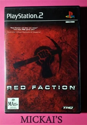 RED FACTION - CASE AND MANUAL ONLY - NO DISC - SONY PLAYSTATION PS2 ORIGINAL - Image 1 of 4
