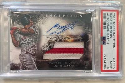 2018 Topps Inception Rafael Devers RPA Relic Rookie parche automático 157/205 PSA 9 Foto 1 de 4