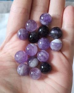 Set Of 15 Amethyst Crystal Spheres Mineral Healing Metaphysical  - Picture 1 of 2