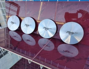 1999-2004 Ford Mustang Metal Machined Center Caps Set Of (4) OEM # XR33-1A096-BA - Picture 1 of 23