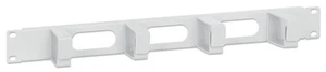 Intellinet 19 Inch Cable Management Panel, 1U, 4 Short Plastic Rings, Grey Cable - Picture 1 of 4