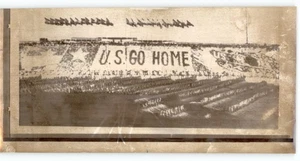 Anti-US Demonstration 'US GO HOME' Cambodian Games VINTAGE 1966 Press Photo - Picture 1 of 2