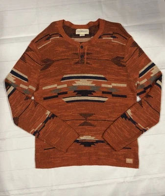 Denim & Supply Navajo Henley Large Knit Aztec Native Southwestern Ralph Lauren - Image 1 of 4