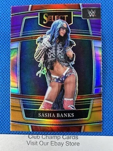 2022 #86 Sasha Banks Select WWE SmackDown Concourse Purple & Orange Prizm - Bild 1 von 2