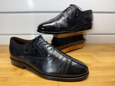 Biqueira Oxford Allen Edmonds VAN NESS couro preto tamanho 8 D 4002  - Imagem 1 de 4