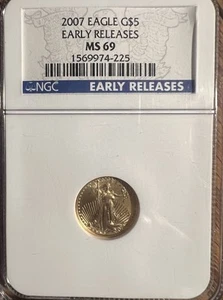 2007 1/10 oz $5 Gold Eagle NGC MS 69 | Early Releases - Picture 1 of 2