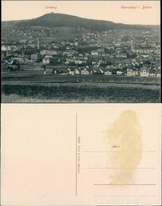Postcard Warnsdorf Varnsdorf Blick auf den Ort mit Spitzberg 1909 - Picture 1 of 3