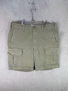 Peter Manning pantaloncino uomo 31 verde cargo chino cotone casual 7' cuciture interne preppy - Foto 1 di 9