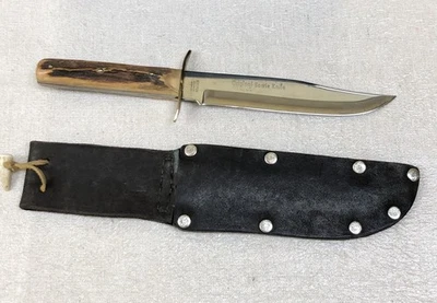 VTG Edge Brand Solingen Germany Original Bowie Knife 445 Stag Handle - Image 1 of 4