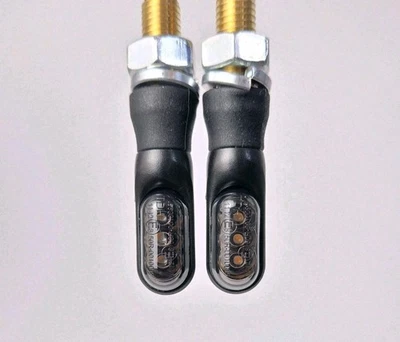 2x LED Miniblinker, universal schwarz + getönt, E-geprüft, 12V Blinker - Bild 1 von 4