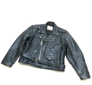 Excelled New York Herren Bikerjacke schwarz mit Gürtel Größe 44 - Bild 1 von 17