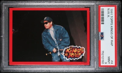 1991 Topps Kings Of Rap #4 N.W.A. PSA 9 Mint nwa Eazy-E - - None Higher - Image 1 of 2