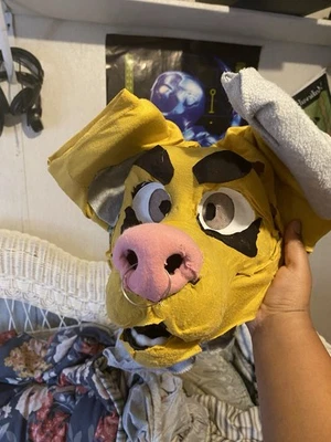 Cabeza de traje amarillo/dorado, negro, gris, rosa ojos K9 no forrada calidad media Foto 1 de 3