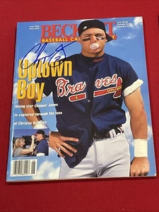 Autographed Beckett Baseball Magazine Signed Hall of Famer Chipper Jones June 96 - Picture 1 of 1