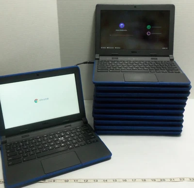 Lot of 11 Dell Chromebook 11 Laptops 11.6" 4GB RAM Intel Celeron N2840 2.16GHz D - Image 1 of 4