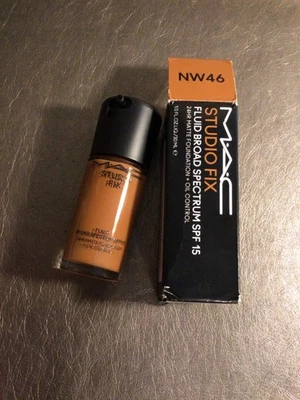 MAC Studio Fix Fluid SPF 15 24HR Matte Foundation+Oil Control 1.0 oz ~ NW46 - Image 1 of 4