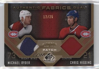 2007-08 SP Game Used Edition /25 Michael Ryder Chris Higgins #AF2-MC Dual Patch - Image 1 of 2