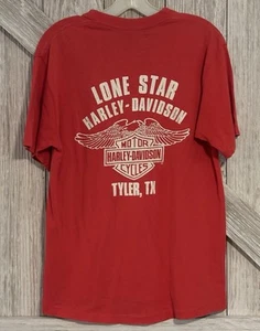 Vintage 1987 Lone Star Harley Davidson Motorcycles Tyler TX. Advertising T-Shirt - Picture 1 of 11