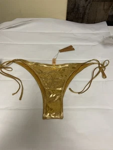 SKIMS Metallic Swim TString Bottom Gold, BB-TNG-2804, W37 - Bild 1 von 4