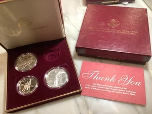 2 silver Dollar 3 coins 1995 P D Olympic Atlanta Proof Reg runner commemorative - Picture 1 of 4
